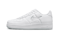 NIKE AIR FORCE 1 LOW ’07 RETRO COLOR OF THE MONTH JEWEL SWOOSH TRIPLE WHITE